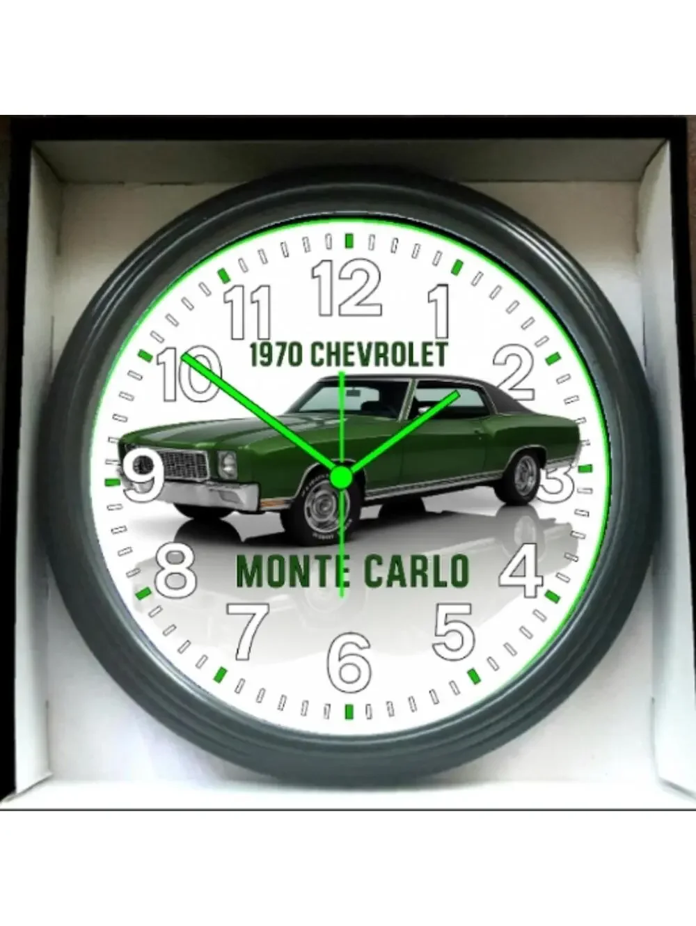 1970 Monte Carlo Glow In The Dark Wall Clock New!